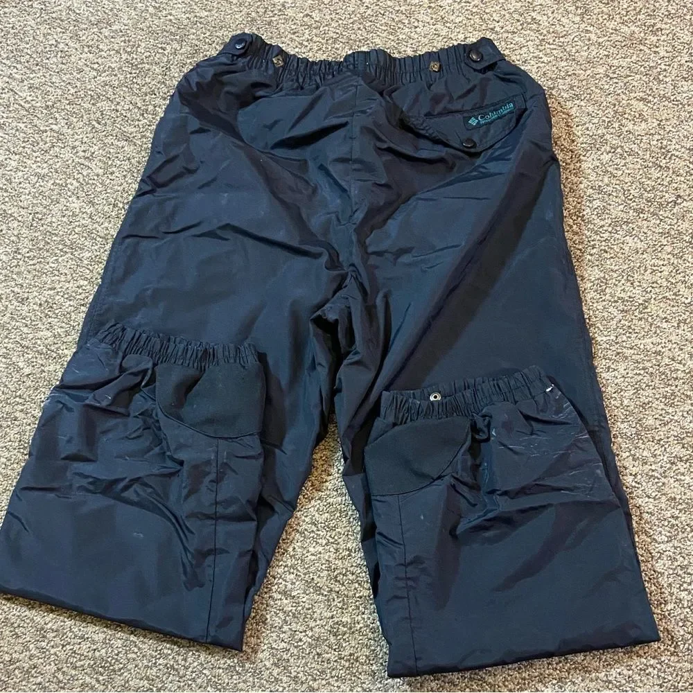 Columbia Sportswear Company Black Snow Pants with Elastic Cuffs Men’s Size L